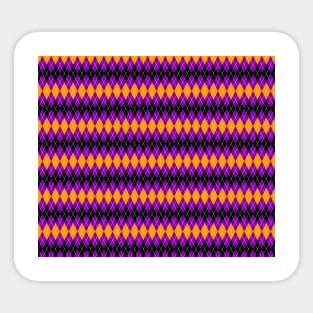 Halloween Colored Argyle Pattern Sticker